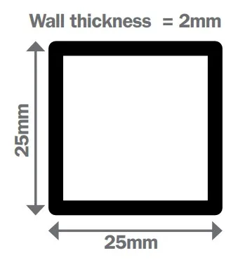 128 Three-Way 90 Degree Elbow Square Fitting 35 25x25