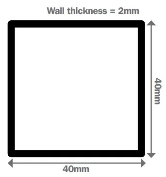 128 Three-Way 90 Degree Elbow Square Fitting 31 40mmx40mm